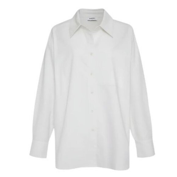 Rumored NWT Ex-Boyfriend White M Collared Bttn Down Business Casual Top Preppy - Picture 2 of 9